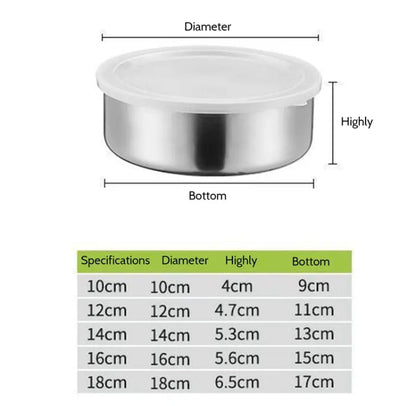 5 Pcs Stainless Steel Food Container with Lids