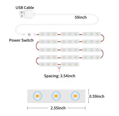 30 Led Vanity Lights with 3 Colour Modes