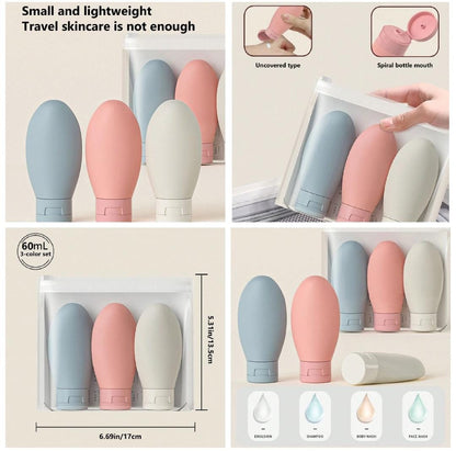 3 Pcs Travel Bottles Set