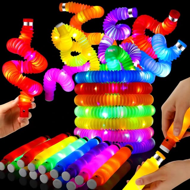 LED Flash Pop Tubes for Kids Sensory Toy