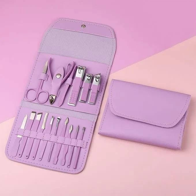 16 Pcs Nail Kit Pouch Set