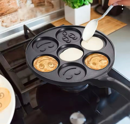 7 Portion Smiley Non-Stick Frying Pan