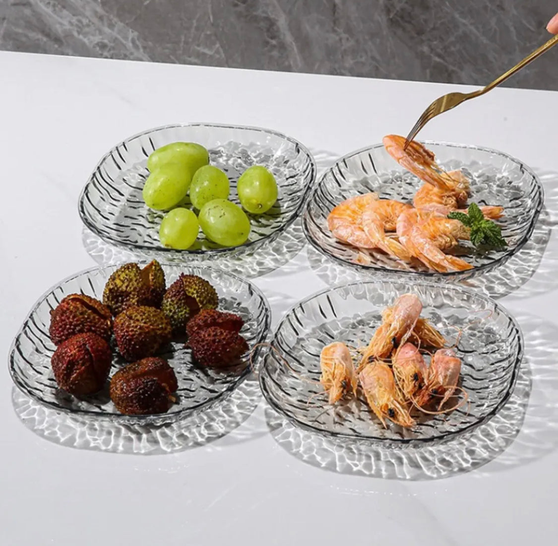 8 Pcs Snack Plates with Stand