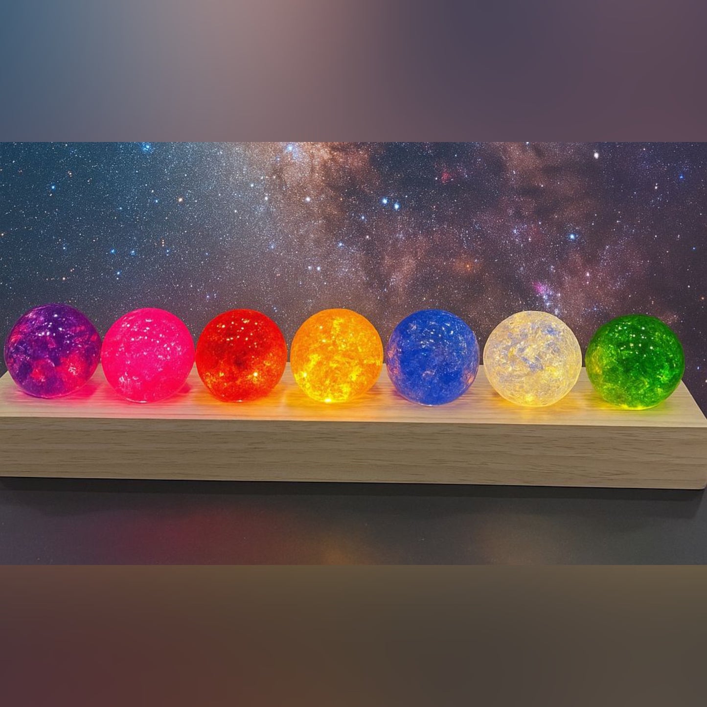 7 Pcs Crystal Globe Lamp for Home Decor