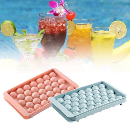 Round Ice Cubes Tray with Lid