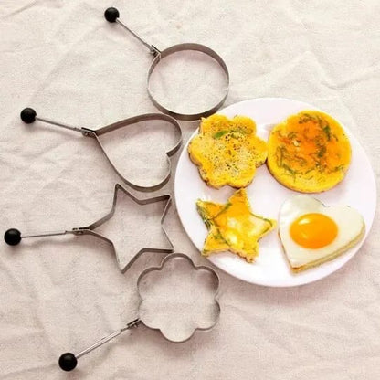 4 Pcs Stainless Steel Fried Egg Mold