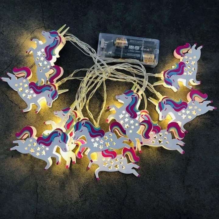 LED Unicorn Warm Cell Operated Fairylights