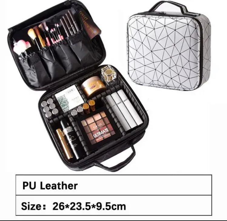 Pu Travel Cosmetic Organizer Vanity Bag