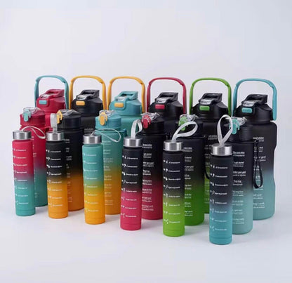 3 Pcs Motivational Water Bottle Set