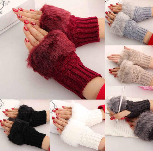 Fur Gloves for Girls