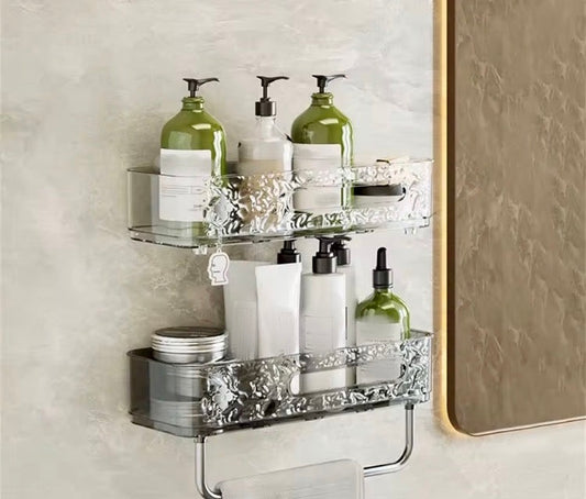 Wall-Mounted Bathroom Shelf Organizer