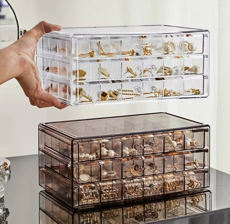 72 Grids Dustproof 3 Layer Jewellery Organizer