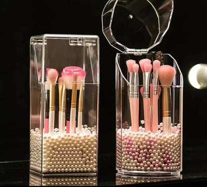 Acrylic Pearl Makeup Brushes Holder