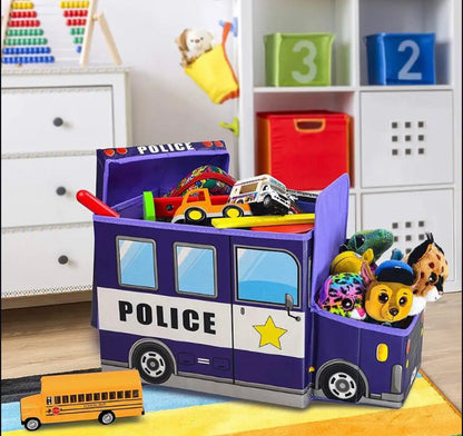 Foldable Bus Shape Storage Box for Toys Kids