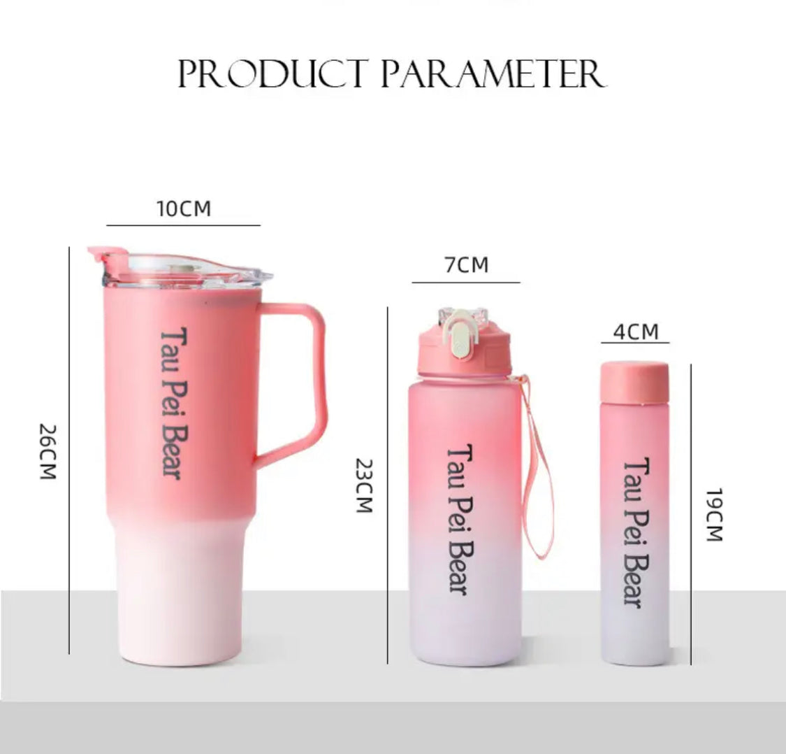 3 Pcs Tumblers Water Bottles Set