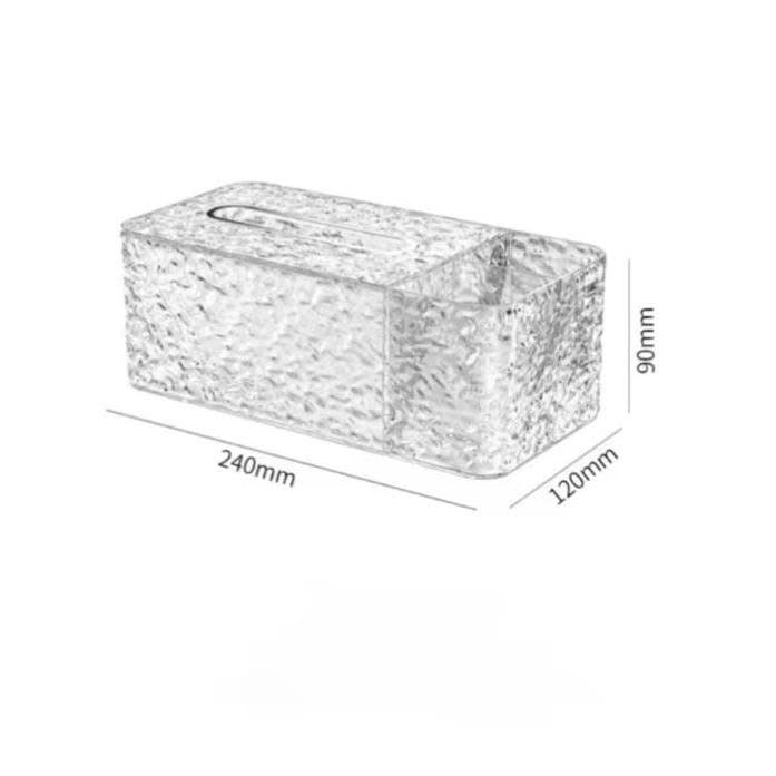 Glacier Tissue Box with Storage Holder