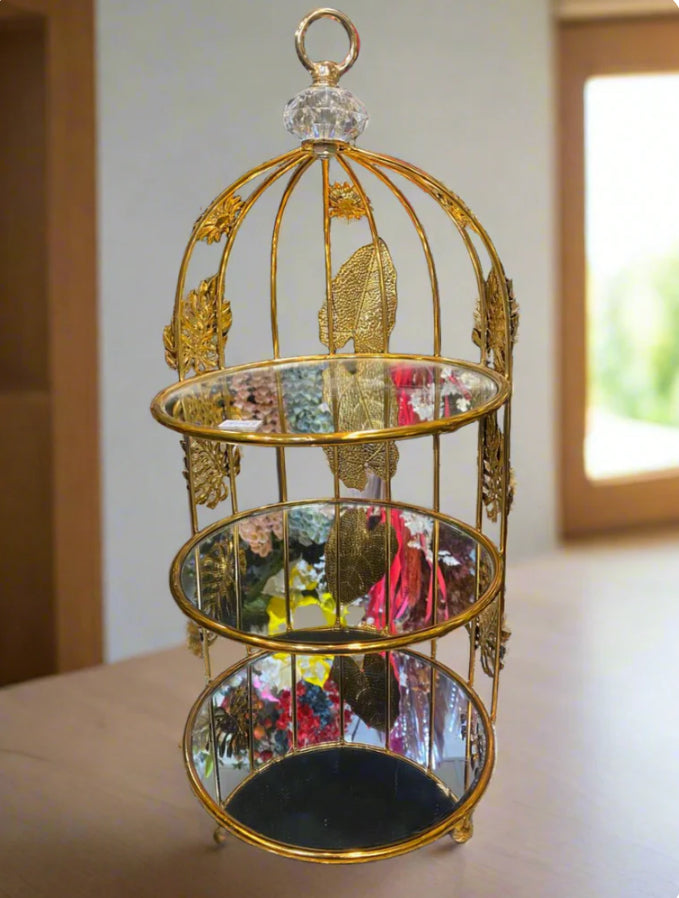 3 Step Metal Cage For Decoration