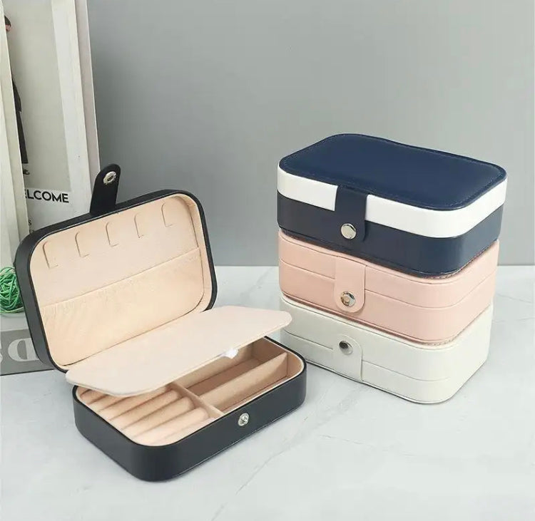 Double Layer Leather Jewellery Organizer