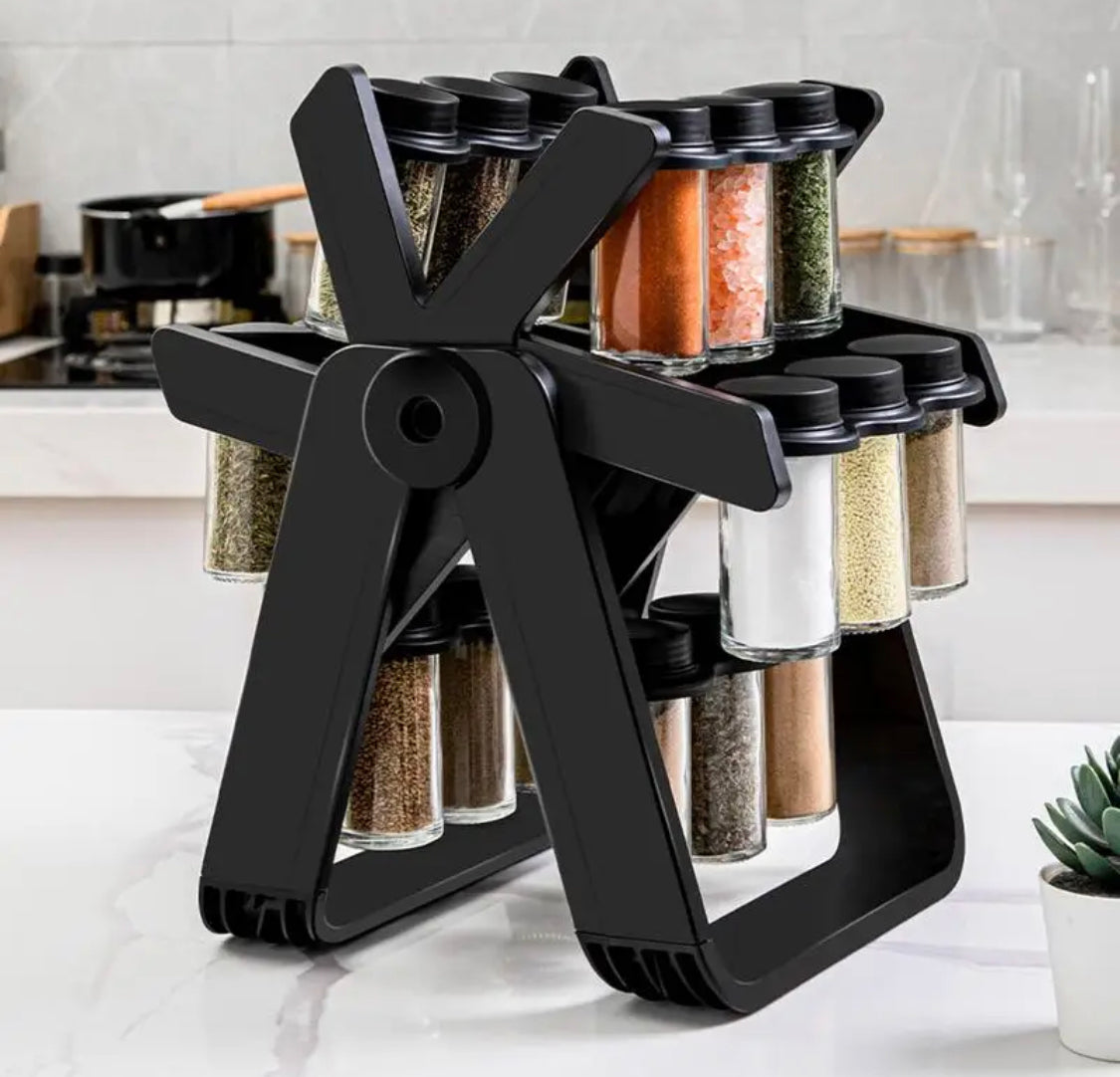 Rotating 18 Pcs Spice Rack Organizer