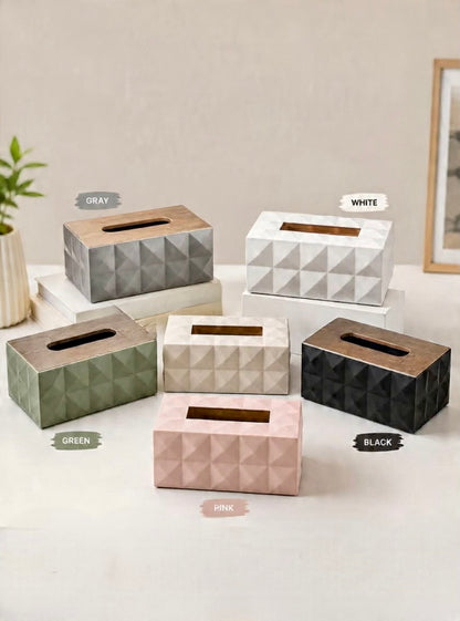 Quilted Design Tissue Box Holder
