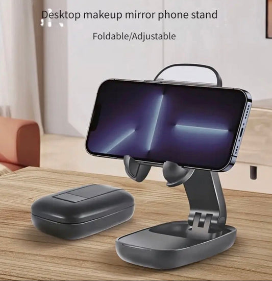 Foldable Mobile Stand with Makeup mirror