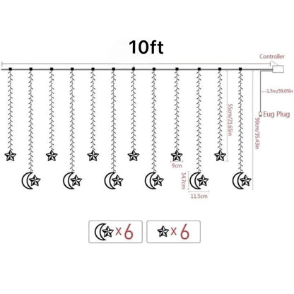 Star and Moon Fairylights for Home Decor