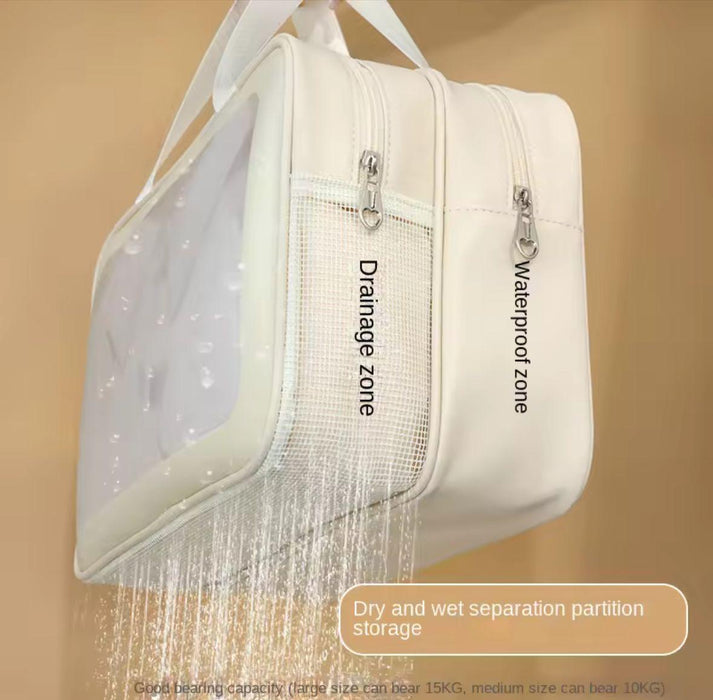 2 in 1 Dry and Wet Double Layer Makeup Bag