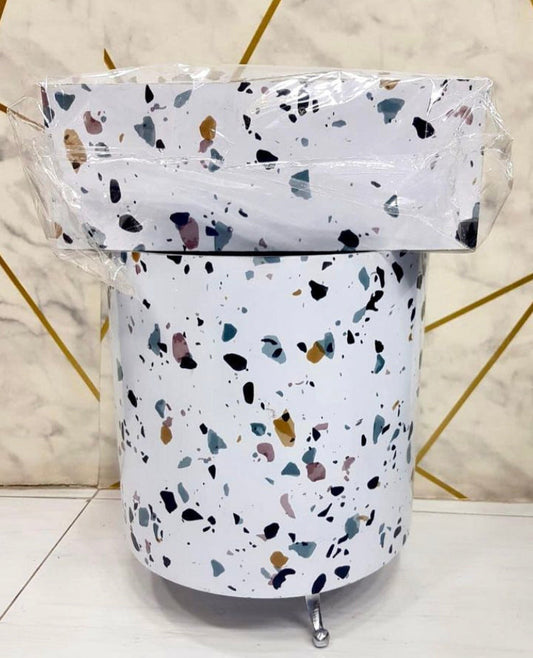 White Dustbin and Tissue Box Set