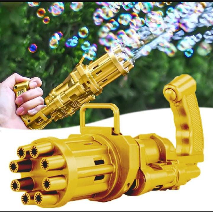 Automatic 8 Hole Bubble Gun for Kids