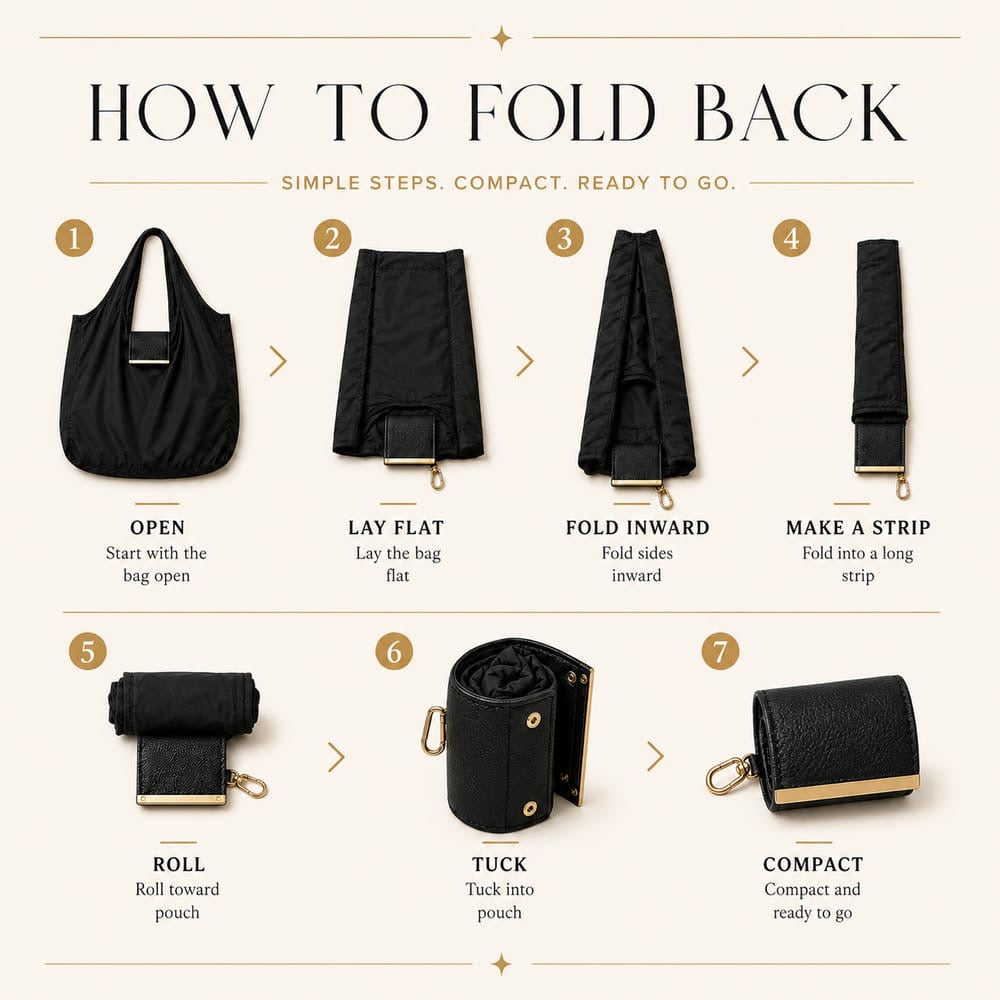 Foldable Travel Keychain Tote Bag