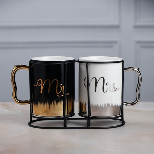 Mr and Mrs Couple Mugs Pair