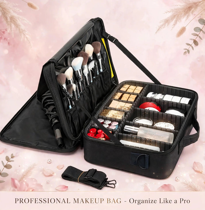 3 Layer Large Capacity Makeup Vanity Bag