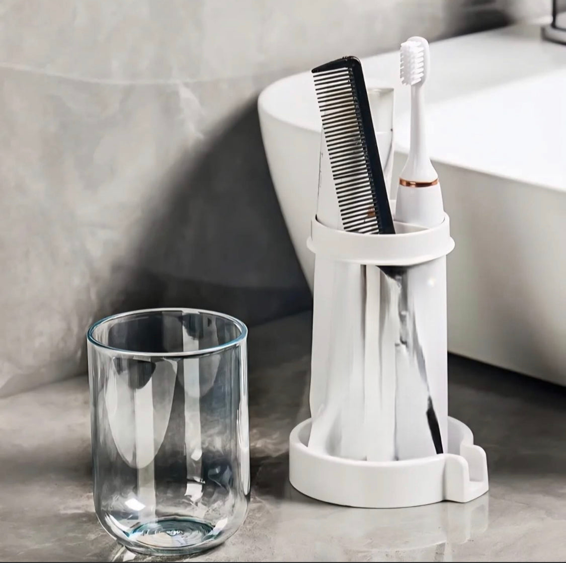 Toothbrush Holder Organizer with Cap