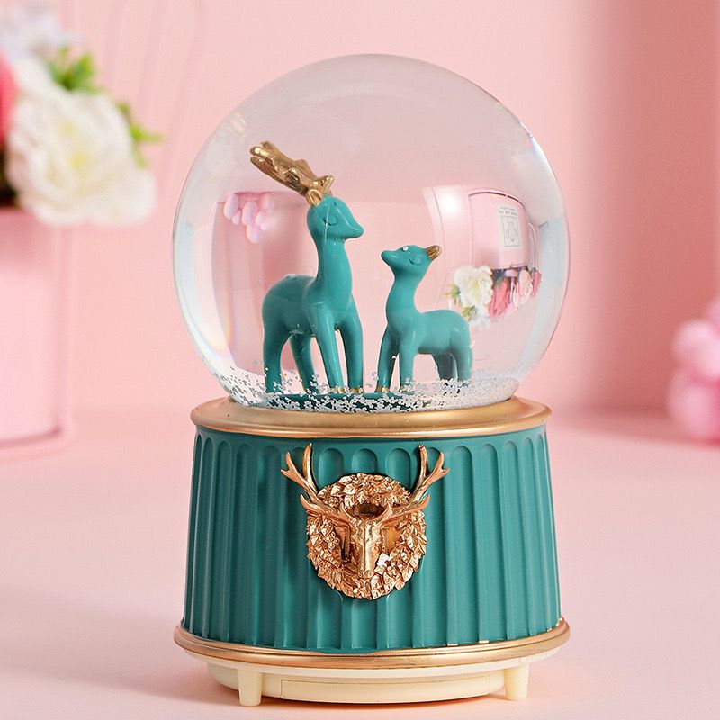 Crystal Snow Globe with Music
