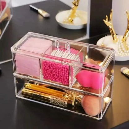 Double Layer Cosmetics Makeup Organizer