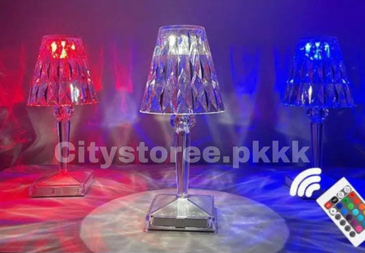 Rechargeable Crystal Table Lamp with Many Colours Changeable