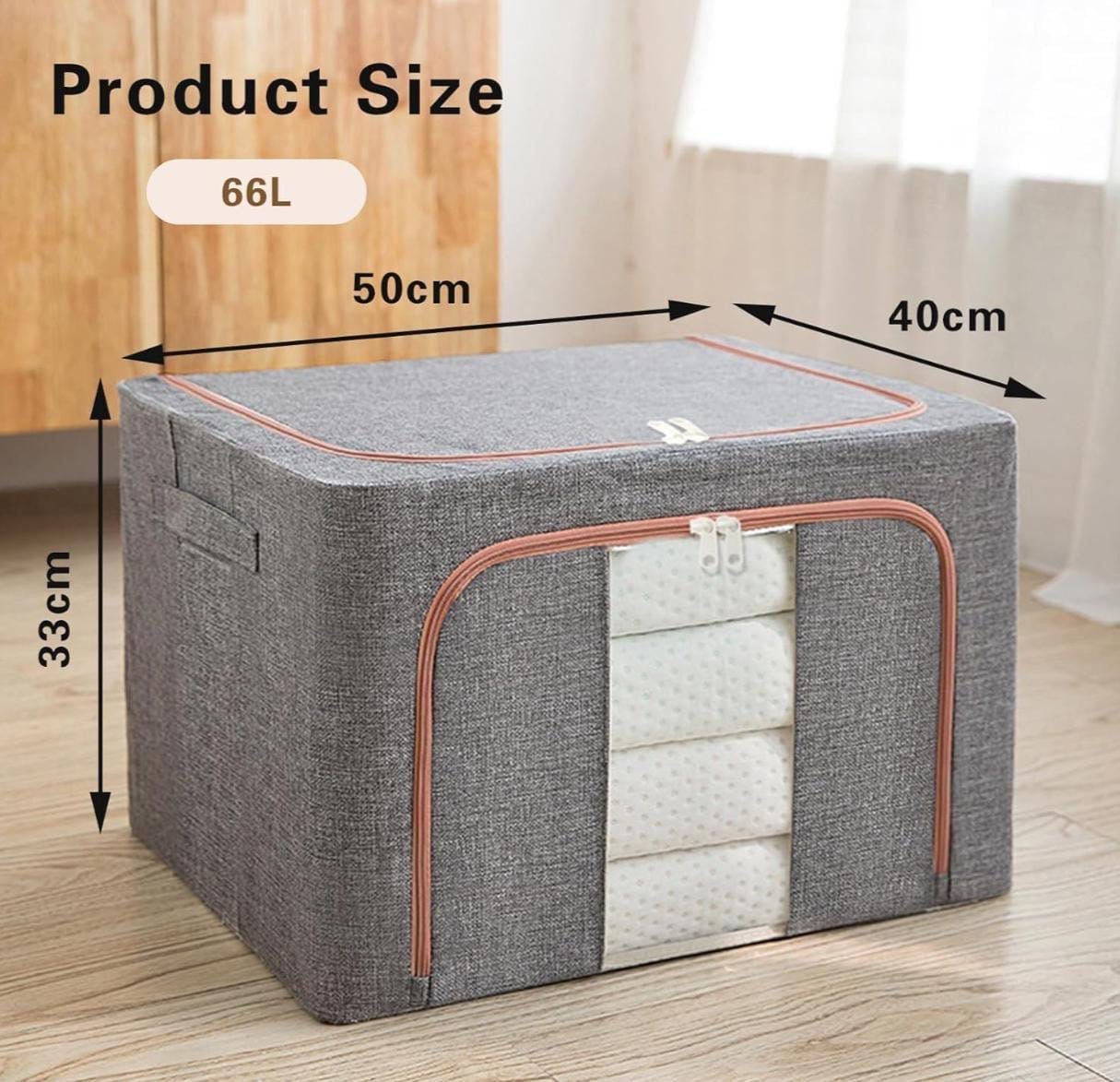 66 Litre Foldable Clothes Storage Box