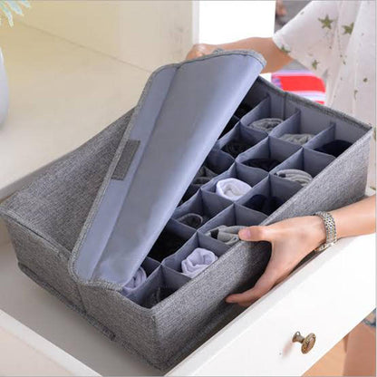 24 Pockets Socks Storage  Organizer Box
