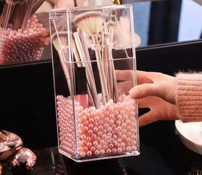 Acrylic Pearls Makeup Brushes Holder