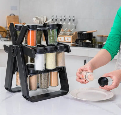 Rotating 18 Pcs Spice Rack Organizer