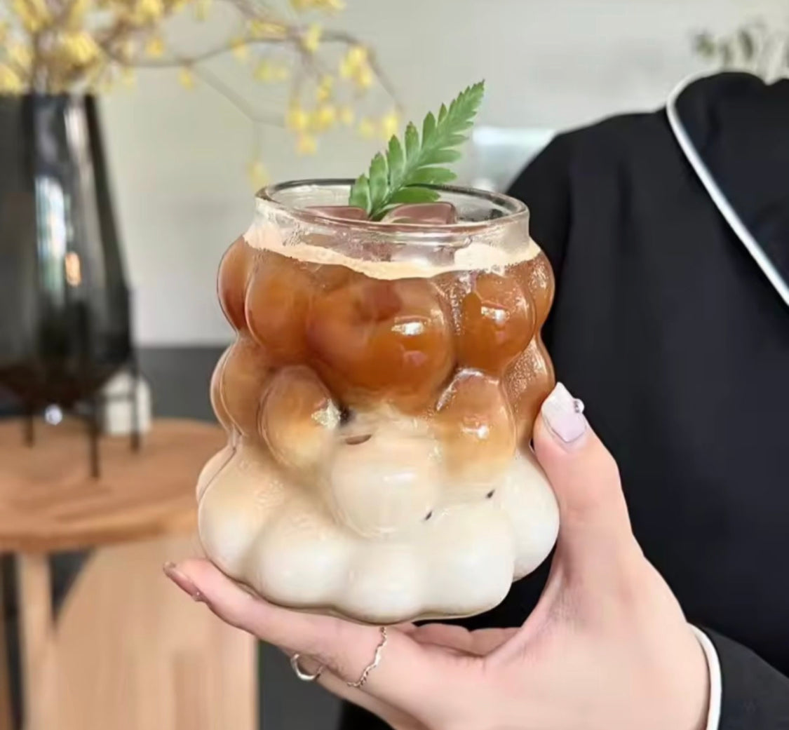 450ml Bubble Design Coffee Glass Mug