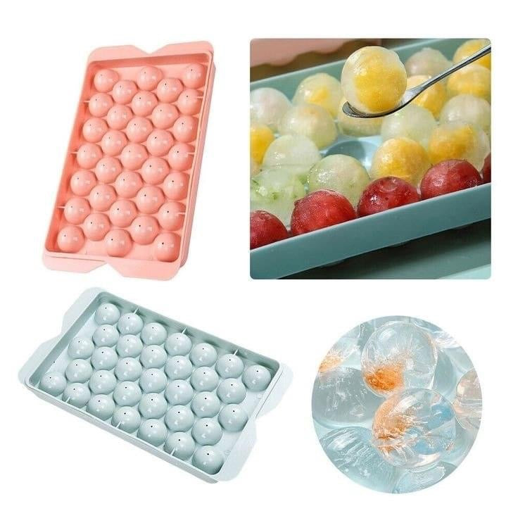 Round Ice Cubes Tray with Lid