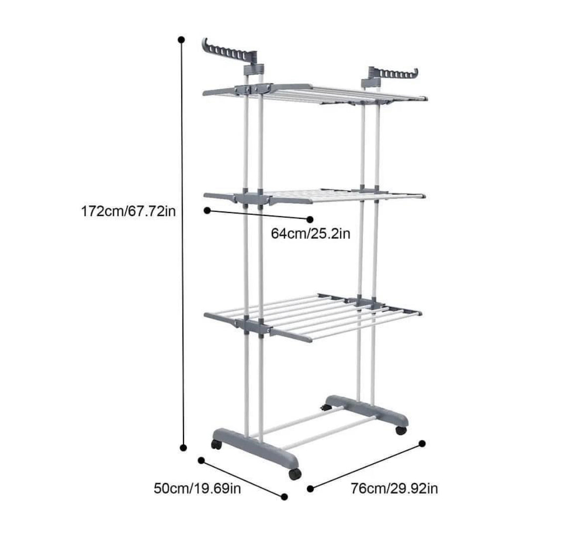 Multi-Layer Foldable Clothes Drying Rack