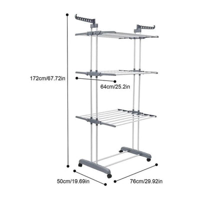 Multi-Layer Foldable Clothes Drying Rack