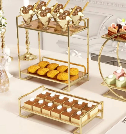 2 Layer Dessert Serving Stand Rack