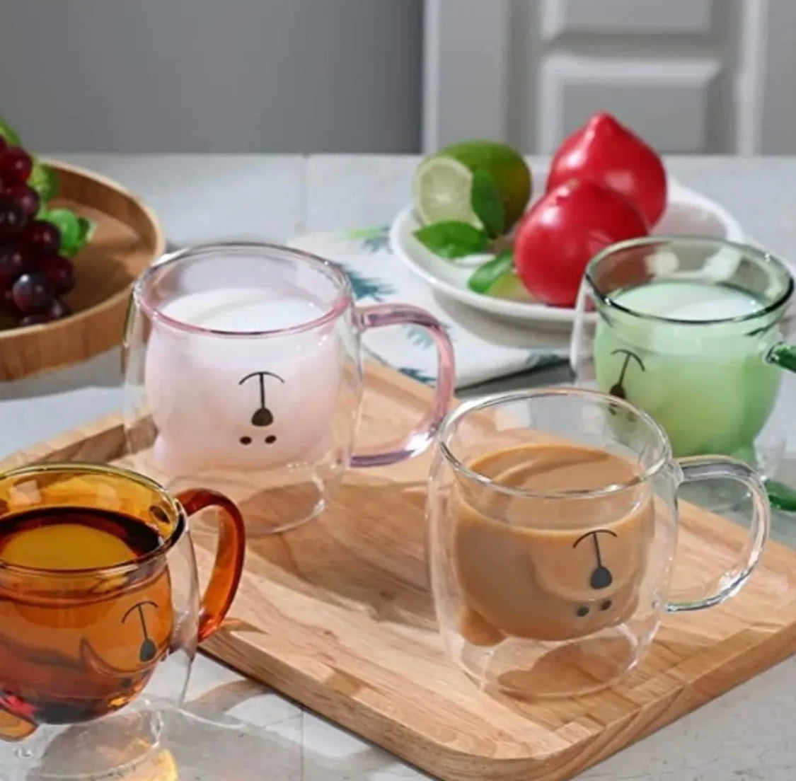 250ml Double Wall Glass Mug