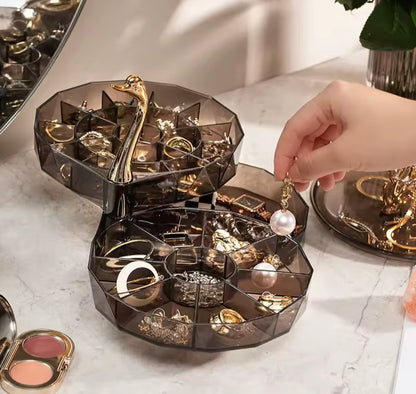 3 Layer Acrylic Swan jewellery Box