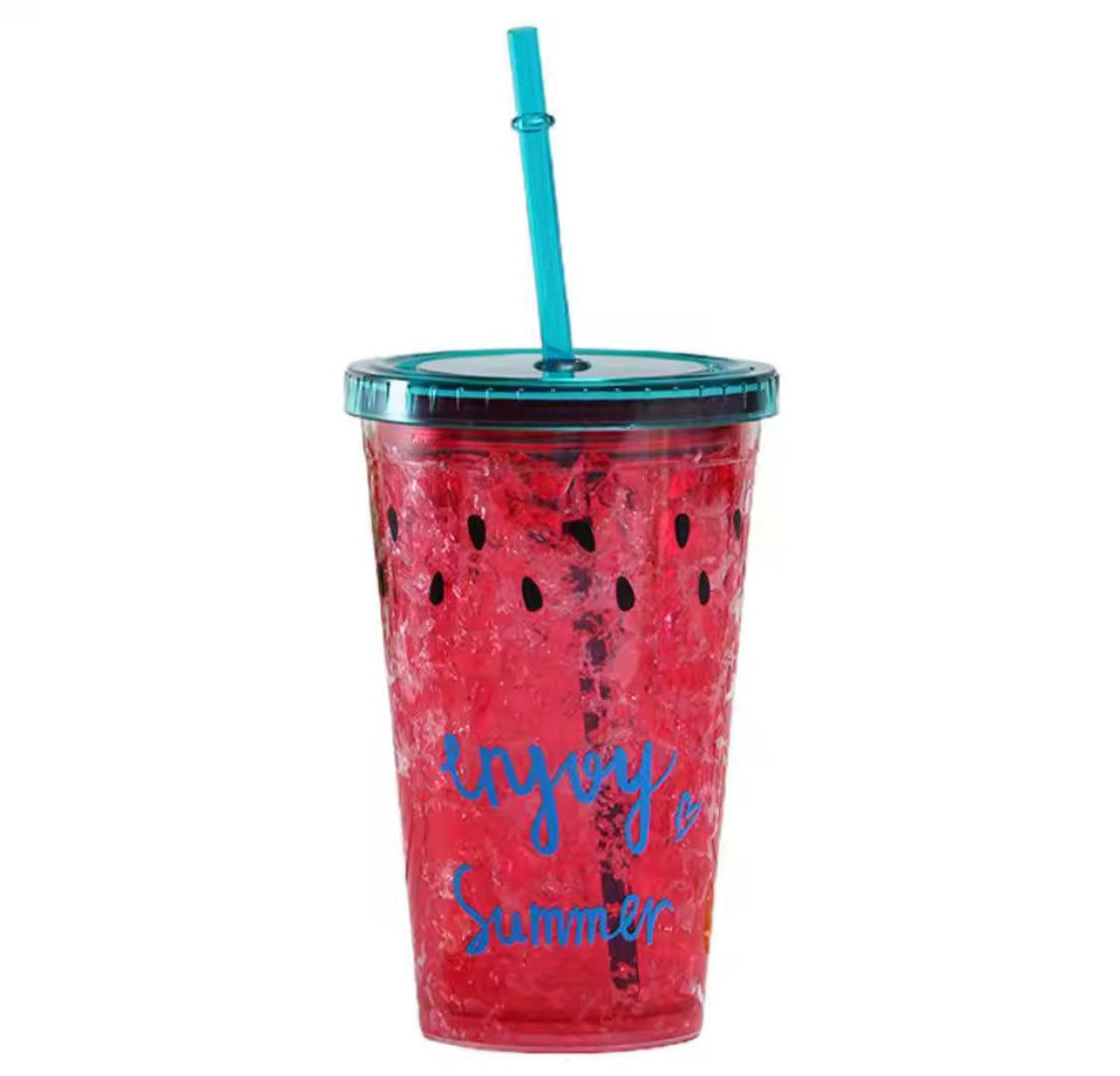 Summer Straw Tumblers with Lid