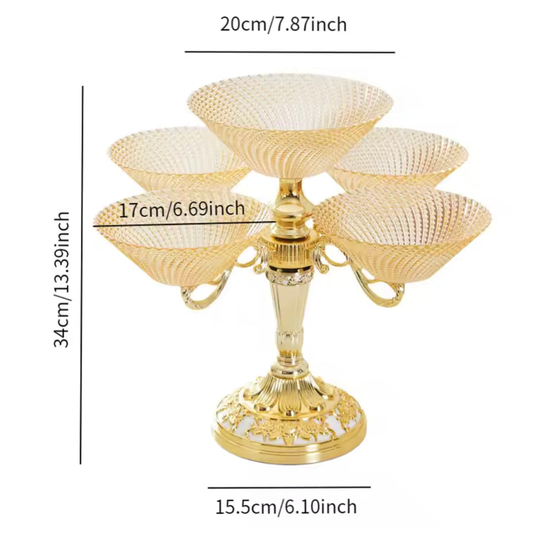 360 Rotation Crystal Serving Stand
