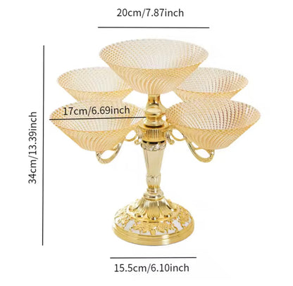 360 Rotation Crystal Serving Stand